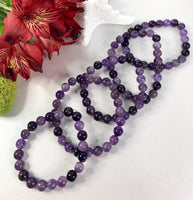Amethyst Gemstone Bracelet for Protection, Selflessness, and Relieving Stress.