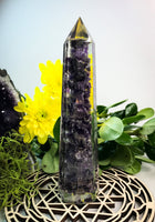 Amethyst Orgonite Tower for Protection, Selflessness & Relieving Stress