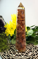Carnelian Orgonite Tower for Motivation, Analytic Abilities & Sharpens Concentration