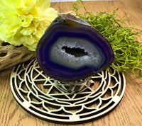 Purple Agate Geode Half for Helping You to Accept Yourself As You Are & Courage