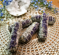 Lavender & White Sage Smudge Stick for Banishing Stress, Anxiety & Tension
