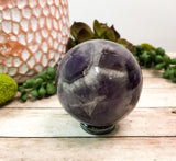 Chevron Amethyst Sphere for Protection, Mood Swings & Spiritual Wisdom