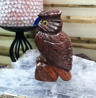 Rhyolite Carved Owl for Recognizing Your Potential & Encourages You To Reach For Your Dreams
