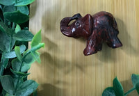 Red Jasper Carved Elephant for Passion, Control & Breaks Bad Habits