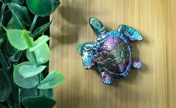 Bismuth Turtle Carving for Positivity, Transformation & Connectedness