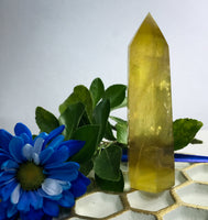 Yellow Fluorite Crystal Point for Unity, Intellect & Creativity
